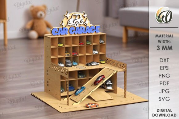 3D Car Storage Garage Laser Cut – A Creative and Practical Digital Design Solution
