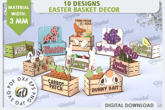 3D Easter Boxes Laser Cut Bundle – Creative and Practical Ideas for Springtime Projects