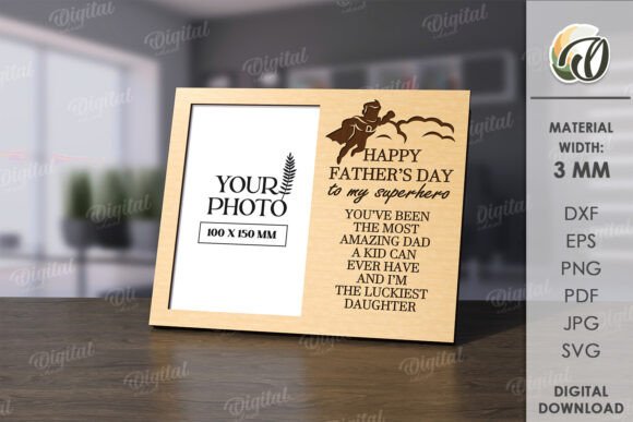 3D Father’s Day Photo Frame Laser Cut – A Creative and Meaningful Digital Gift Idea