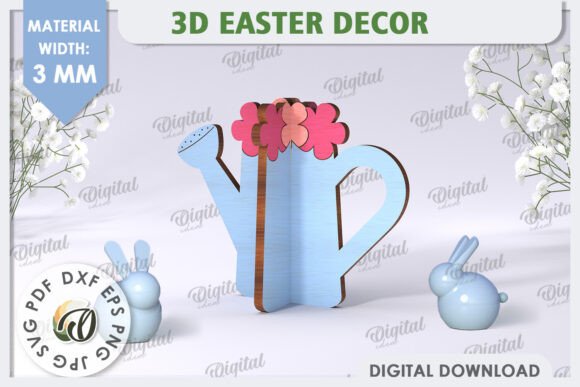 3D Spring Decor Laser Cut for Home Projects