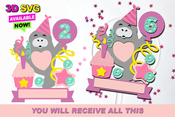 Baby Manatee Cake Topper 3D SVG: A Creative Addition to Your Events and Crafts