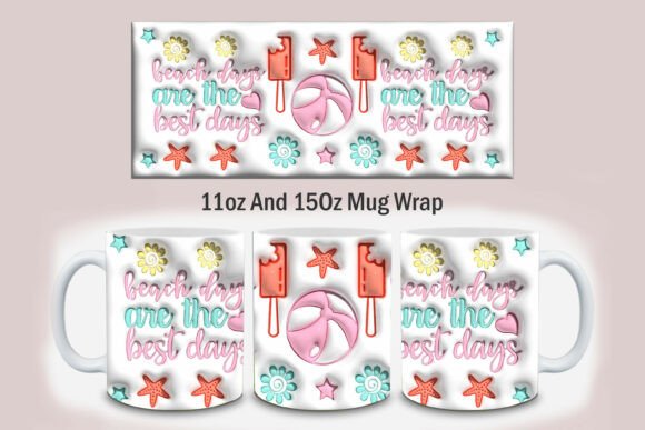 Boho Summer 3D Inflated Mug Design