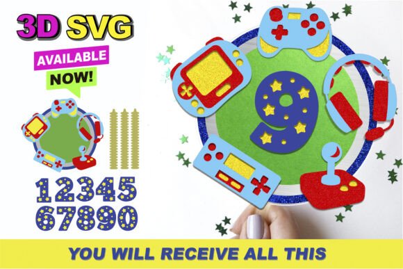 Crafting Creativity with Gamer Cake Topper 3D SVG: A New Dimension in Personalized Design