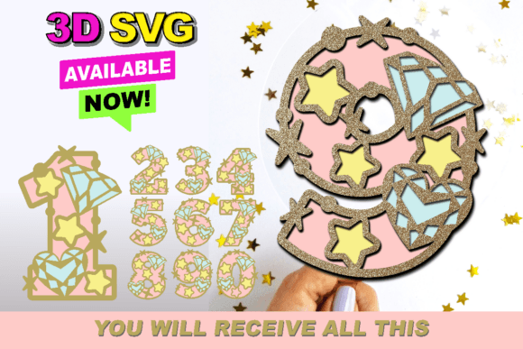 Diamond Numbers 3D SVG: A Creative Digital Toolkit