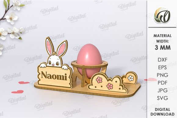 Easter Egg Stand LaserCut. 3D Egg Holder