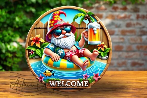 Everything You Need to Know About 3D Gnome Summer Round Sublimation PNGs
