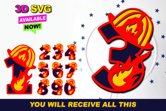 Firefighter Numbers 3D SVG: A Creative Tool for Personalized Projects