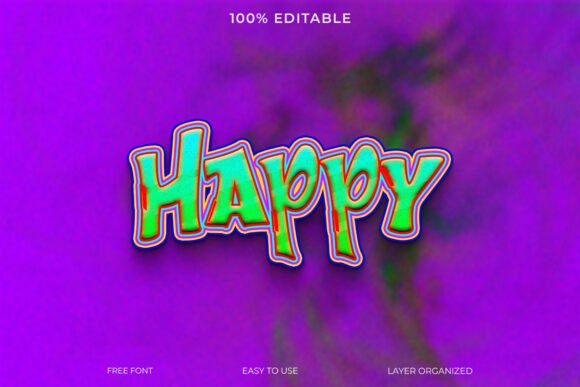 Happy 3D Colore Text Effect Style – Effortless Design for Everyone