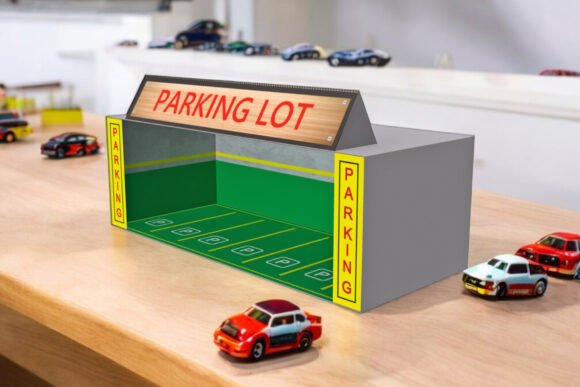 Parking Garage Diorama - 3D Papercraft for Creative and Practical Use
