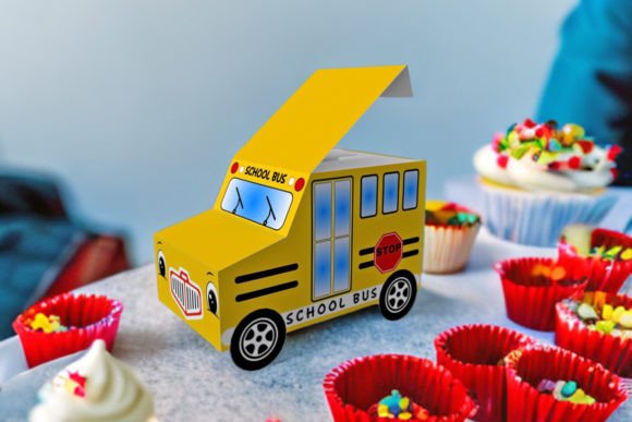 School Bus Favour - 3D Papercraft: A Fun and Practical DIY Project for Everyone