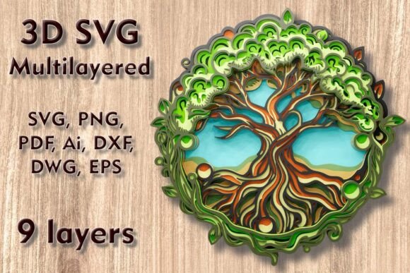 Tree of Life 3D SVG Multilayer Cut File: A Strategic Tool for Creative and Professional Projects
